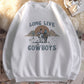 Long Live Cowboys Print Men's Sweatshirt