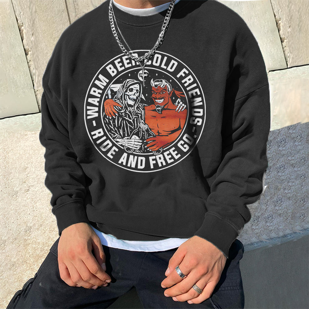 Warm Beer Cold Friends Men's Sweatshirt