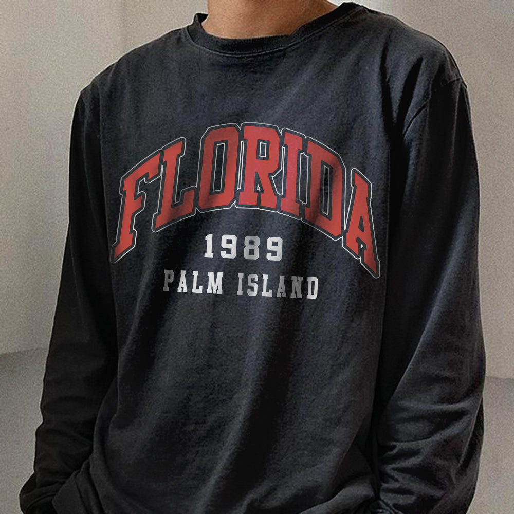 Florida States Men's Casual Long Sleeve T-Shirts-A