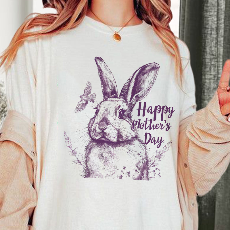 Happy Mother's Day Purple Bunny Women's T-shirt