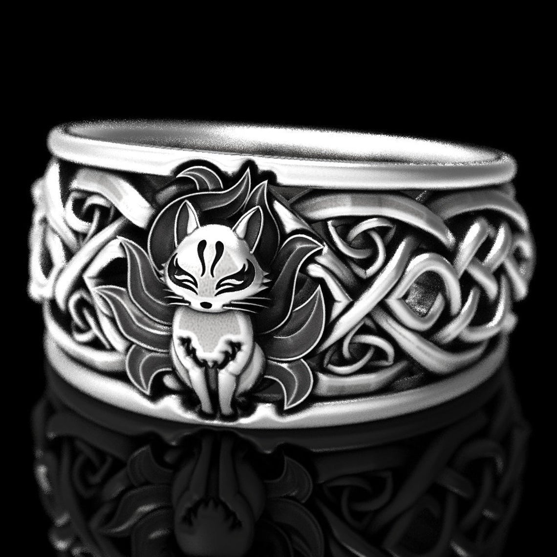 The Viking Fox Celtic Ring