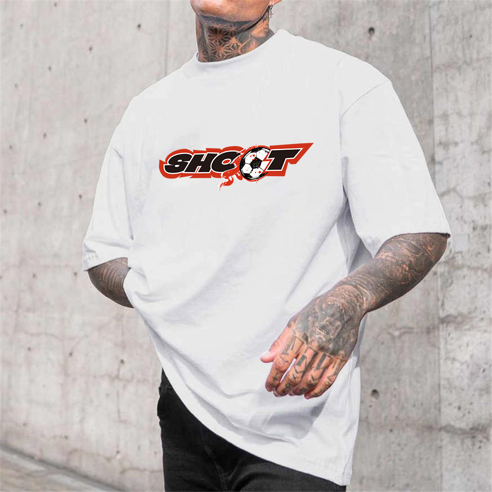 NOVAROPA™ Football Shoot Print Design Men's T-shirt
