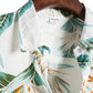 Clearance-Cotton And Linen Printed Shirt-XL