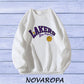 NOVAROPA™ Lakers Print Crew Neck Sweatshirt