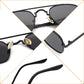 Square Trend Metal Cutout Men's Sunglasses