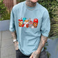 Men's Baseball Print Cotton T-shirt