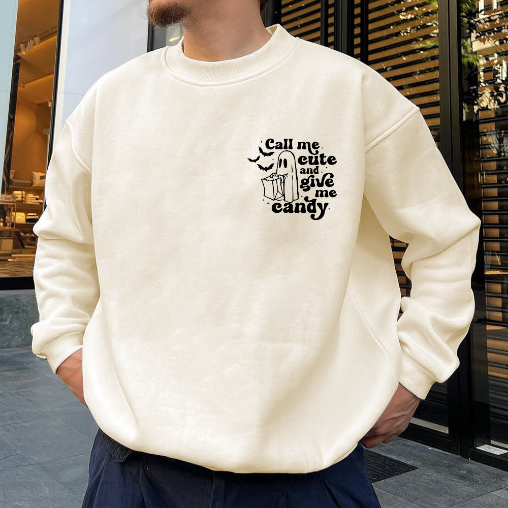 Cute Ghost Print Men's Sweatshirt