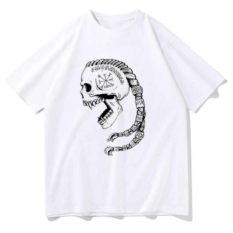 Viking Skull and Rune Men's Graphic T-Shirt