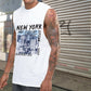 Men's New York City Print Tank Top-C