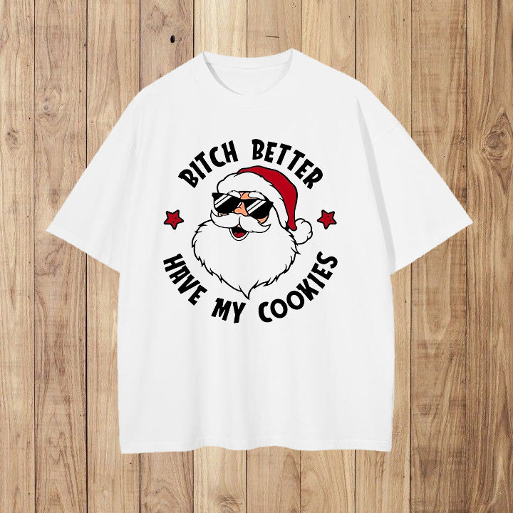 Santa Claus Letter Print Cotton Tee