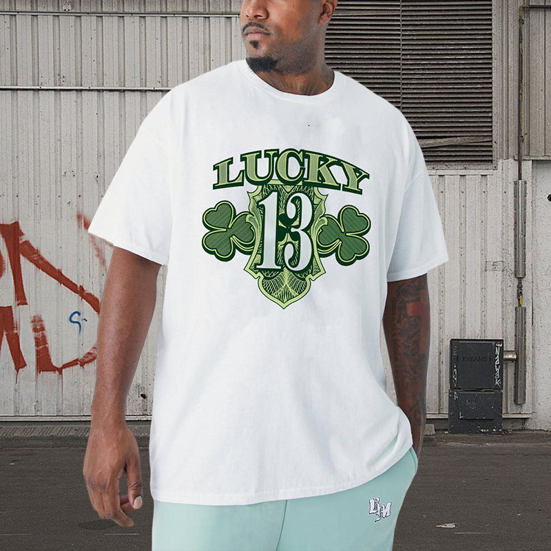 Lucky 13 Shamrock Irish Pride Men's White Tee