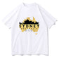 Australia Map and Sydney Landmarks Tee