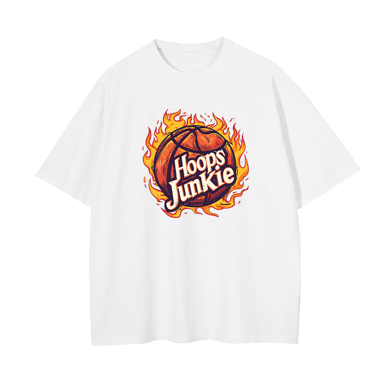 Hoops Junkie Basketball Print Men's T-shirts