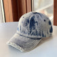 Retro Solid Color Washed Ripped Cap Hat