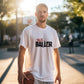 Basketball-inspired True Baller Letter Print Tee