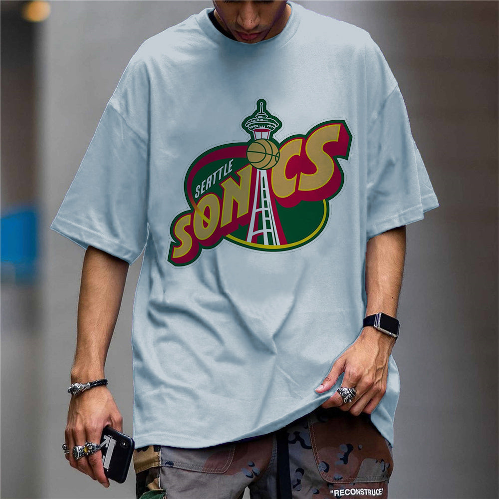 SEATTLE Sonics Men's Streetwear Casual T-shirts