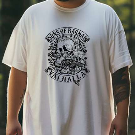 Norse Mythology Inspired Sons of Ragnar Print T-Shirt