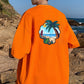 Palm Tree and Beach Print Men's Cotton T-shirt