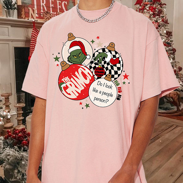 Grinchmas Print Men's Xmas Cotton T-shirt
