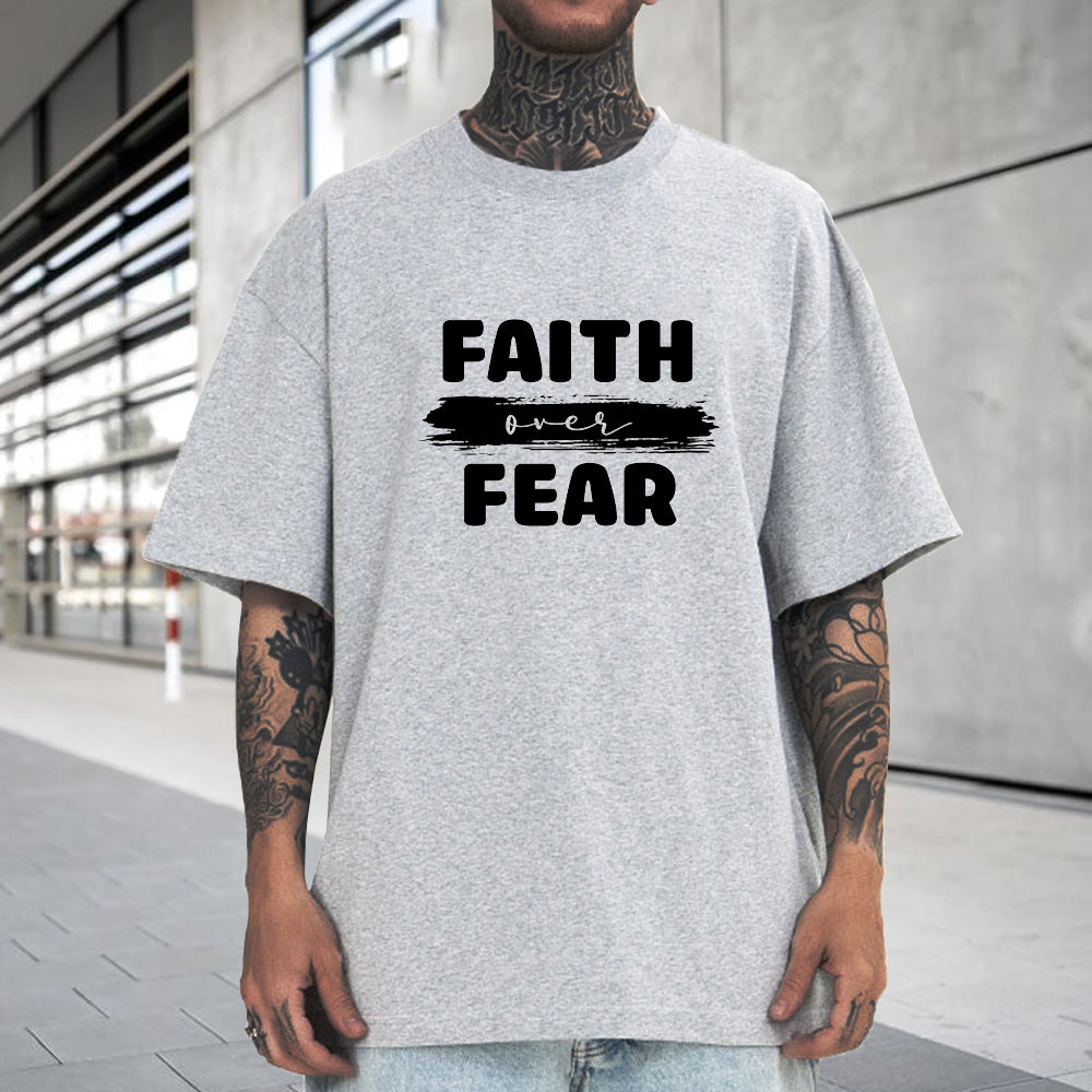 Faith Over Fear Men's Cotton T-shirt 230g