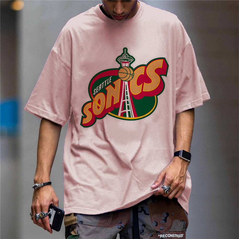 SEATTLE Sonics Men's Streetwear Casual T-shirts