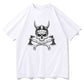 Men's Nordic Warrior Skull Helm and Axes Print Tee