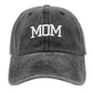 DAD/MOM Embroidered Washed Cap Hat