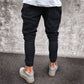 Clearance-Casual Patch Denim Pants-L,XL