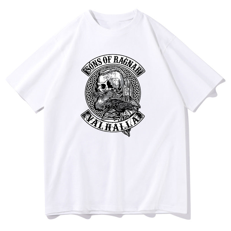 Norse Mythology Inspired Sons of Ragnar Print T-Shirt