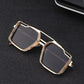 Retro Metal Hollow Square Frame Men's Sunglasses