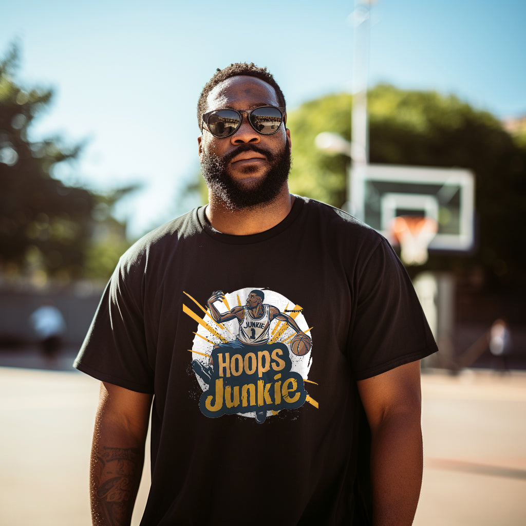 Hoops Junkie Basketball Player Men's T-Shirts