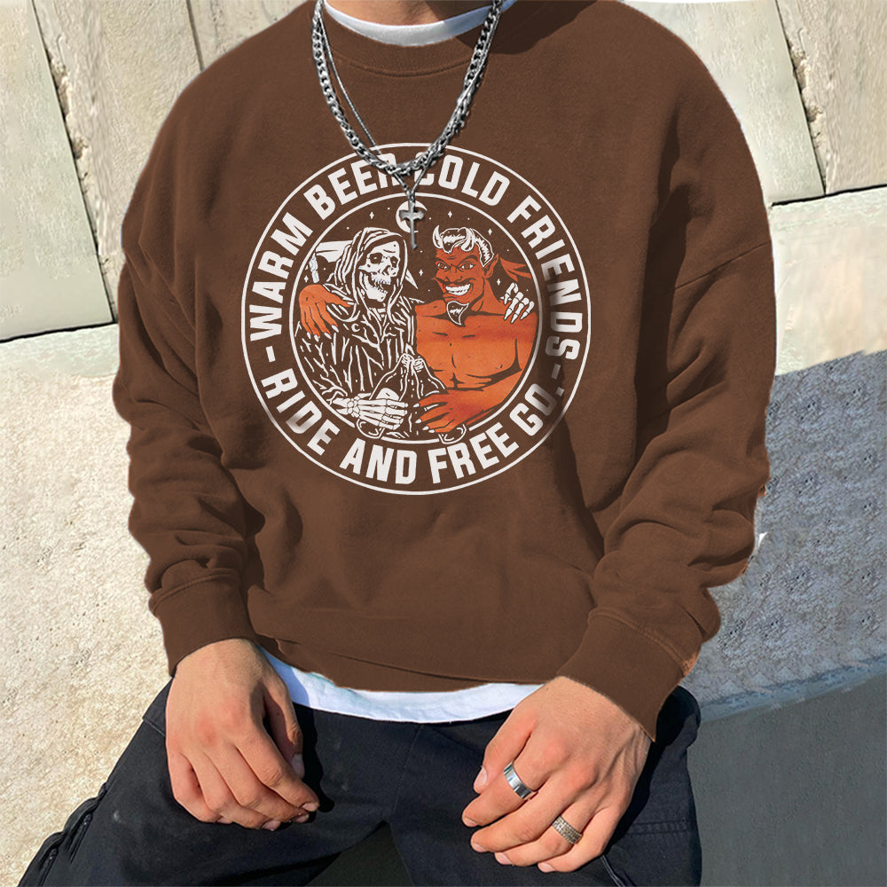 Warm Beer Cold Friends Men's Sweatshirt