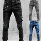 Stylish Moto-inspired Distressed Skinny Jeans