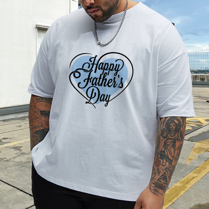Happy Father's Day Men's Letter Print T-shirt