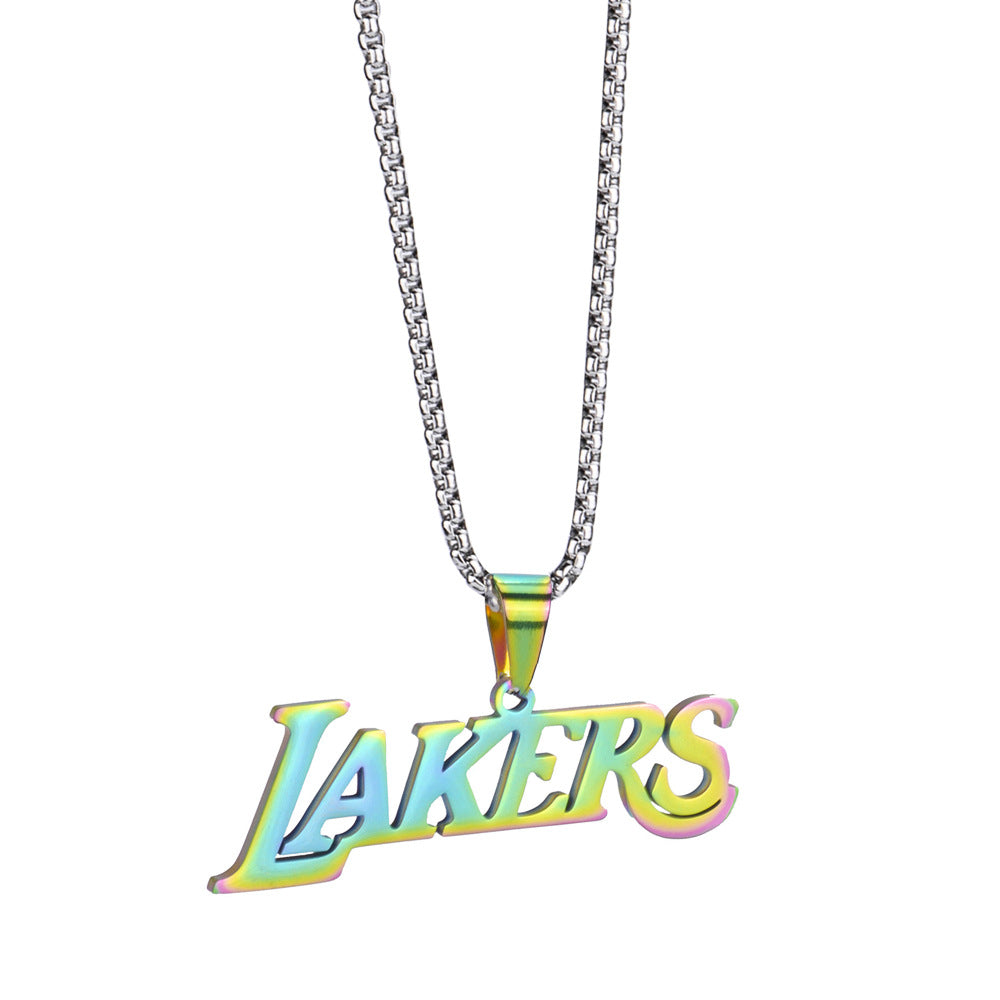 Lakers Titanium Steel Men's Necklace
