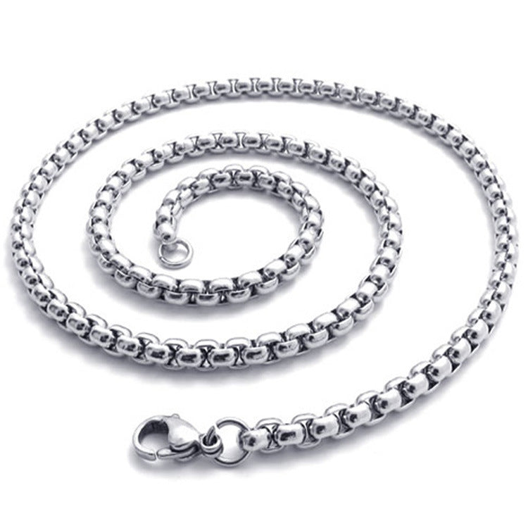 Vintage Medieval Knight Men's Cross Pendant Stainless Steel Necklace