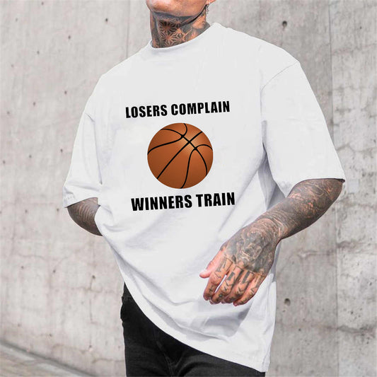 Positive Quotes B-Ball Inspired Men's Cotton Tee
