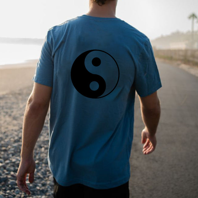 Yin Yang Art Print Men's Cotton T-shirt