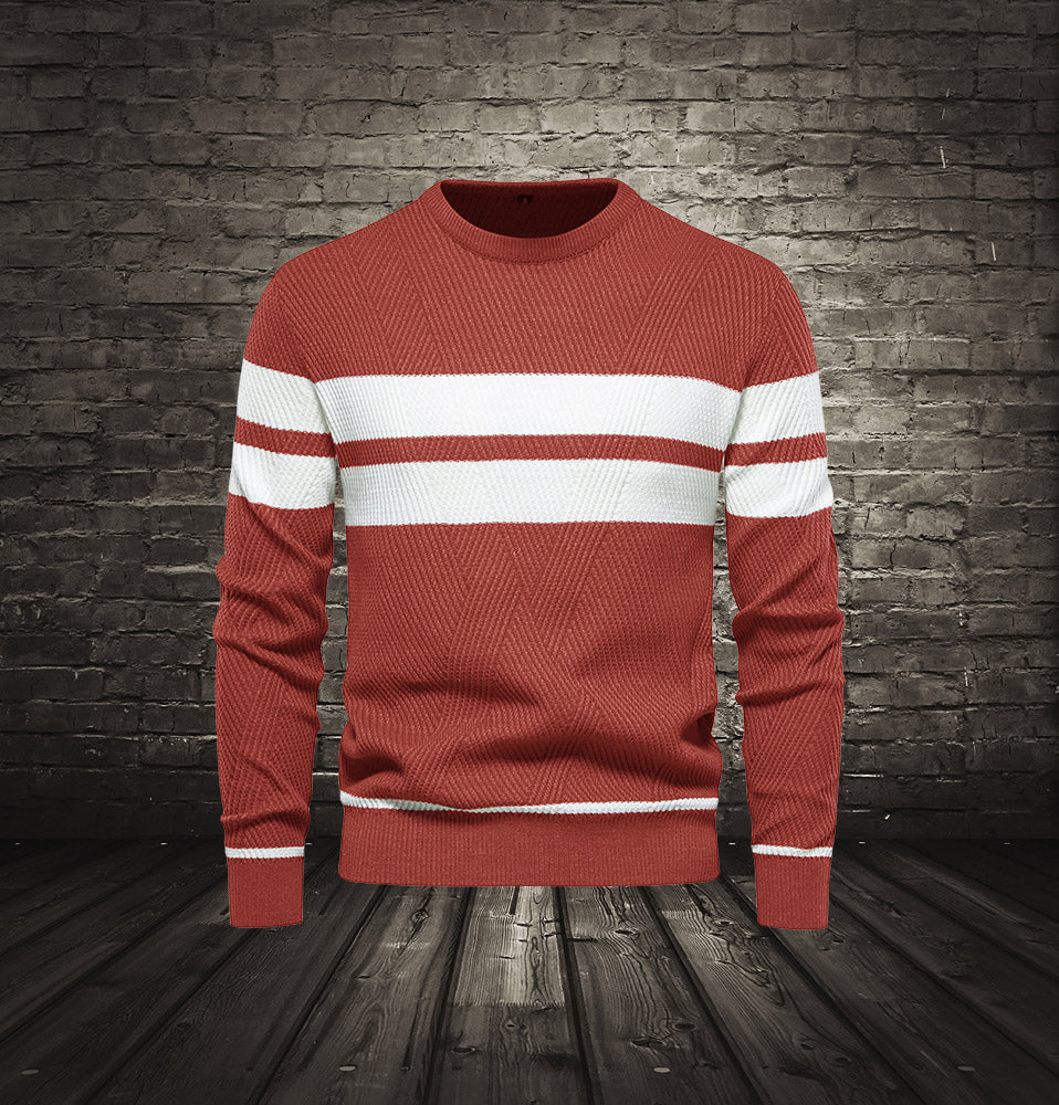 Striped Color-block Men's Sweater