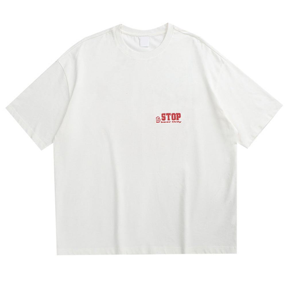 Stop Sign Graffiti Men's Oversized T-shirt 230g