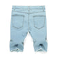 Clearance-Men's Ripped Denim Shorts-2XL