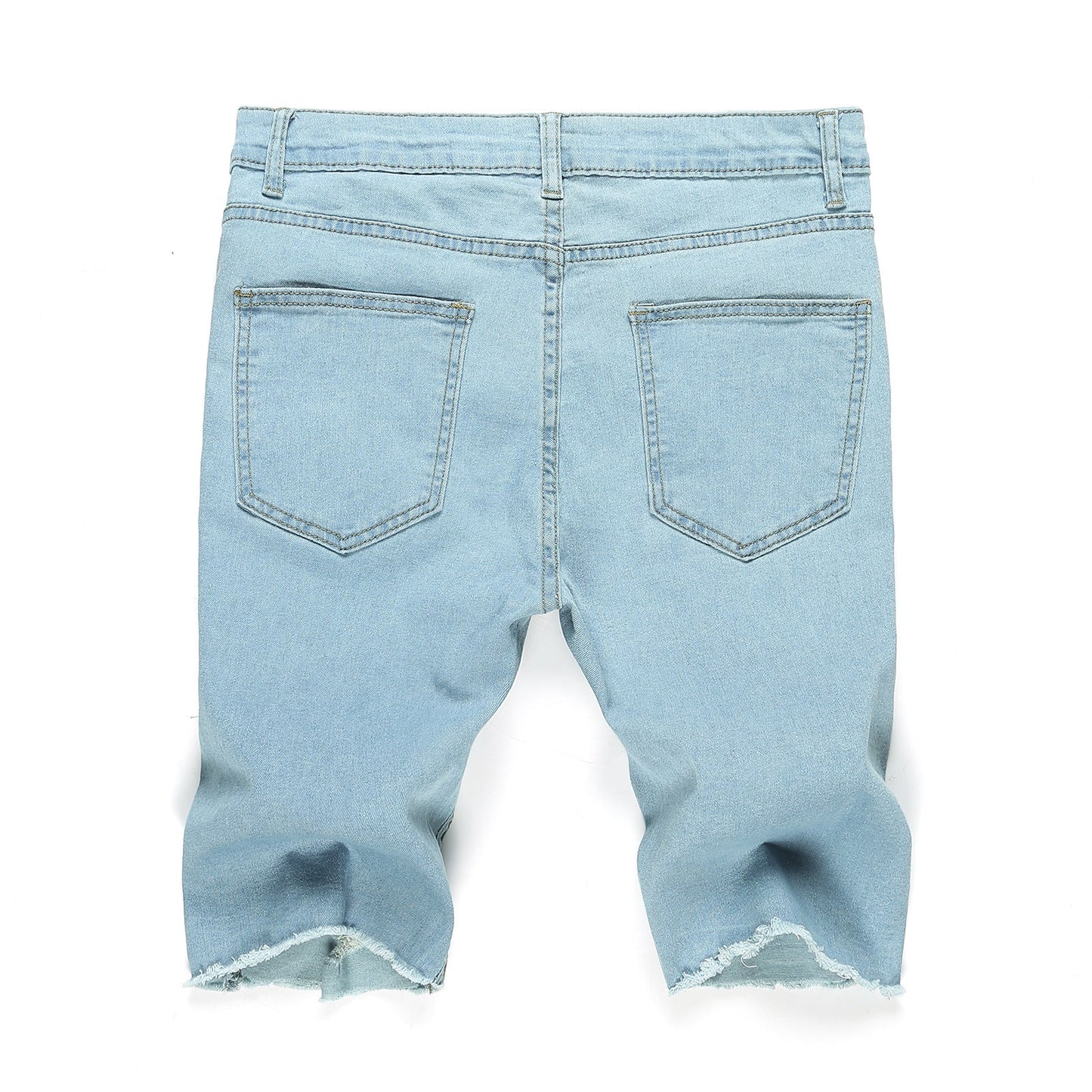 Clearance-Men's Ripped Denim Shorts-2XL