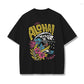 "Aloha" Skeleton Man Surfing Printed Men's T-shirt