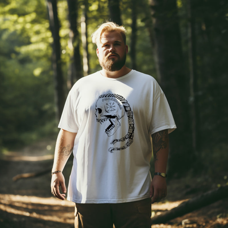Viking Skull and Rune Men's Graphic T-Shirt
