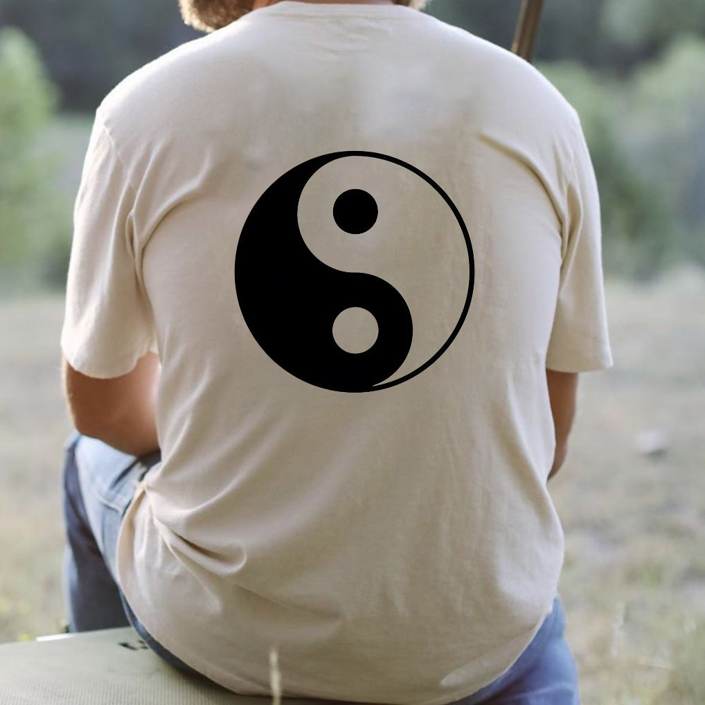 Yin Yang Art Print Men's Cotton T-shirt