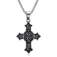 Vintage Medieval Knight Men's Cross Pendant Stainless Steel Necklace