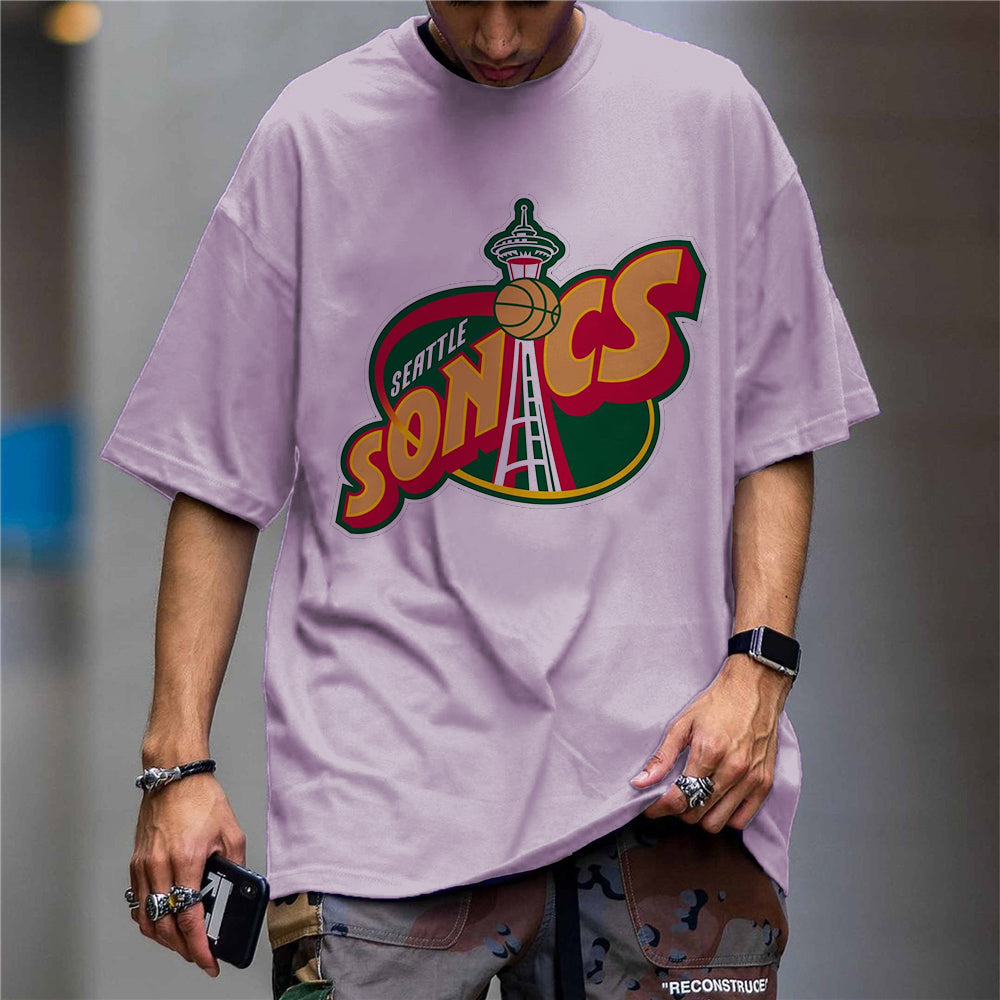 SEATTLE Sonics Men's Streetwear Casual T-shirts