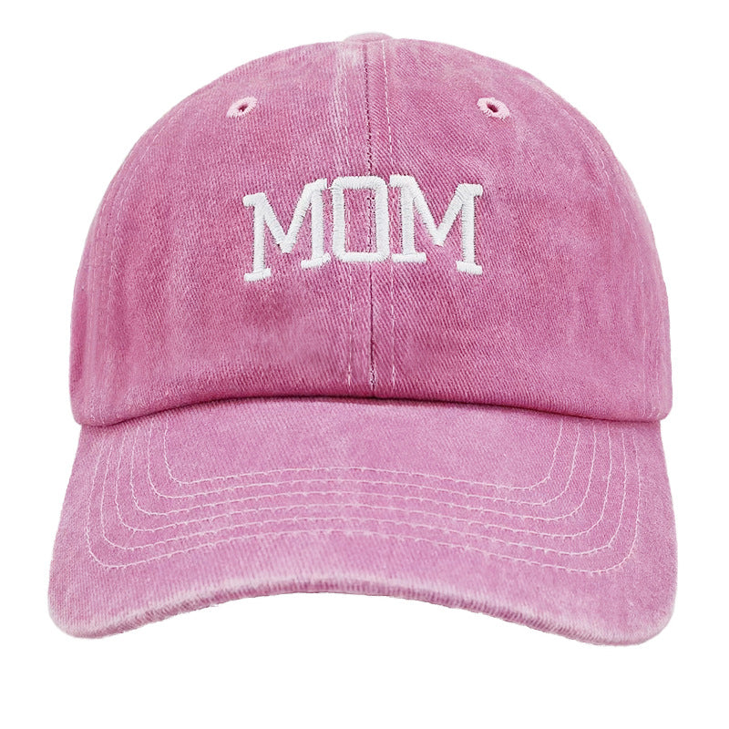 DAD/MOM Embroidered Washed Cap Hat
