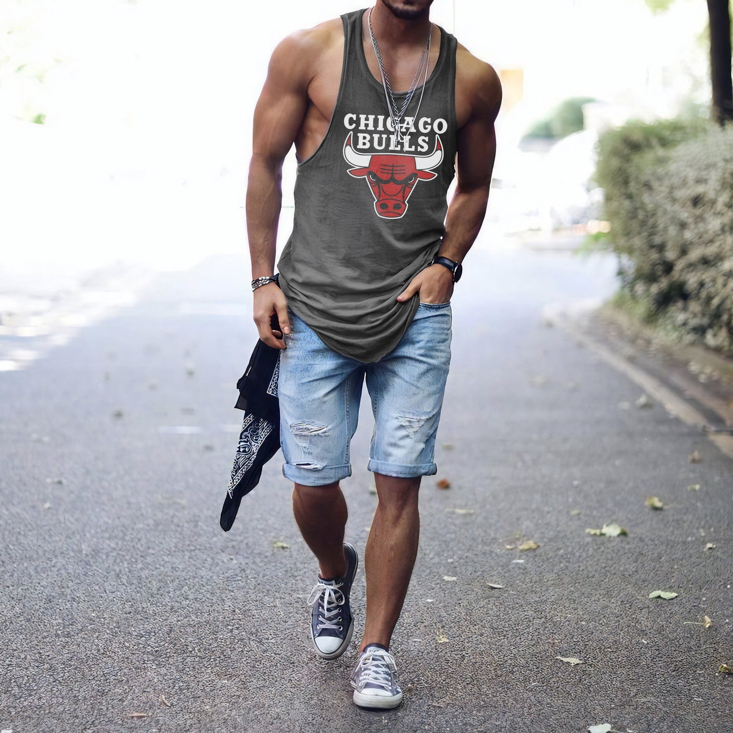 Clearance-Bulls Men's Tank Top-2XL