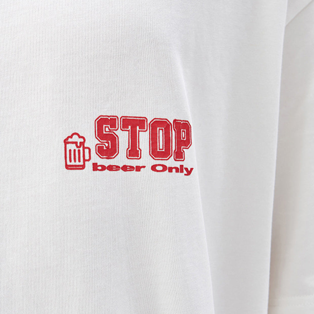 Stop Sign Graffiti Men's Oversized T-shirt 230g